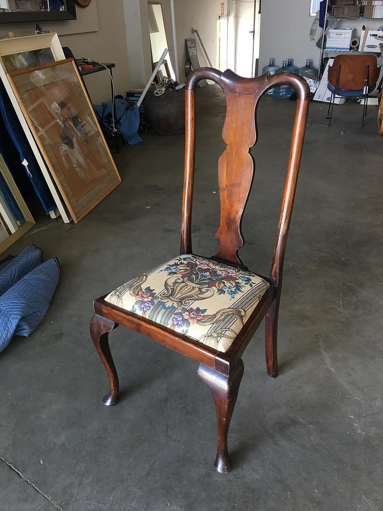 Pre-War Mahogany Art Deco Era Dining Room Chair Set of Four - 5