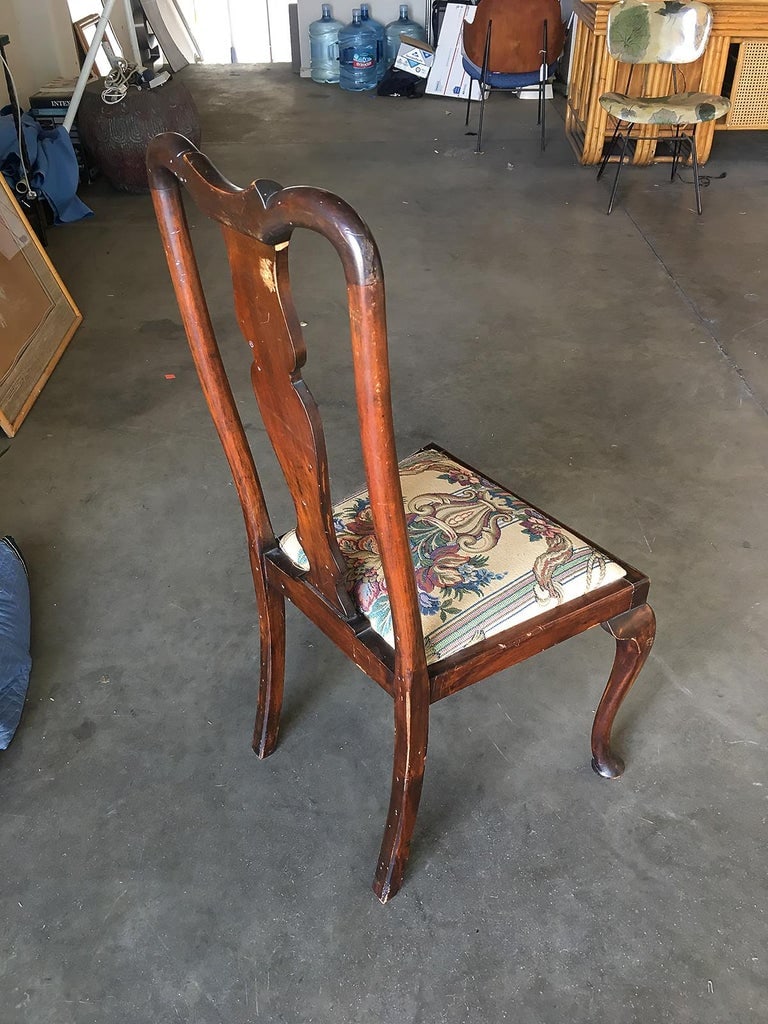 Pre-War Mahogany Art Deco Era Dining Room Chair Set of Four - 7