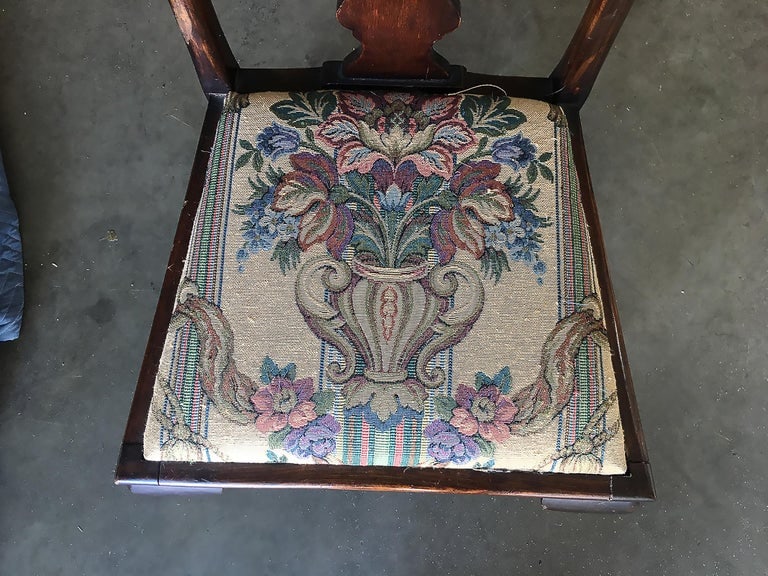Pre-War Mahogany Art Deco Era Dining Room Chair Set of Four - 8