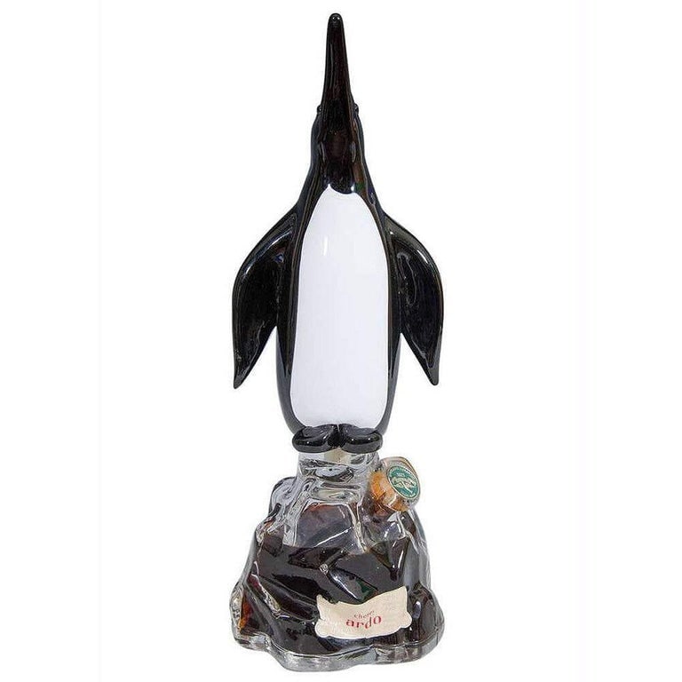 Mid-century Archimede Seguso Alabastro Murano Art Glass Penguin Decanter Bottle - 3