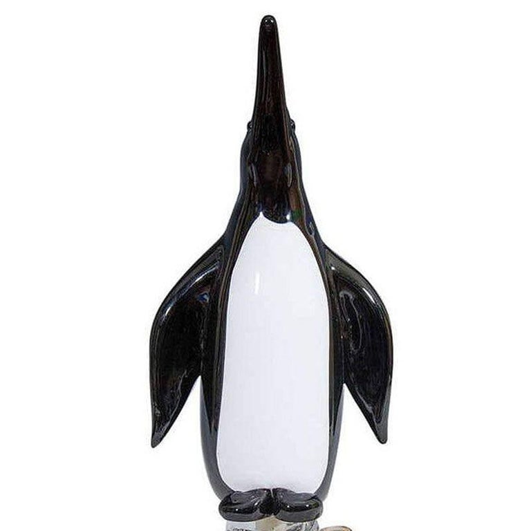 Mid-century Archimede Seguso Alabastro Murano Art Glass Penguin Decanter Bottle - 5
