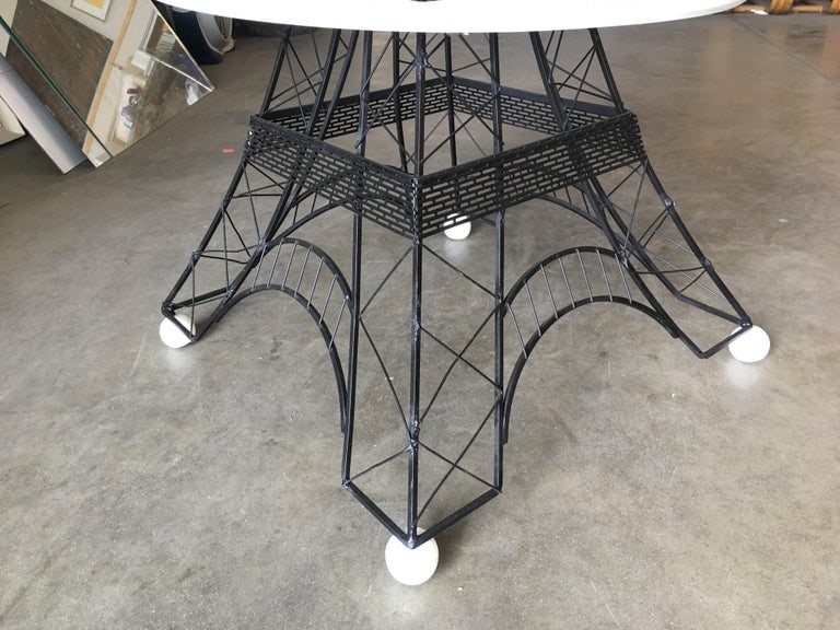 Midcentury Two-Tier Eiffel Tower Brass Sculptural Cocktail Table - 9