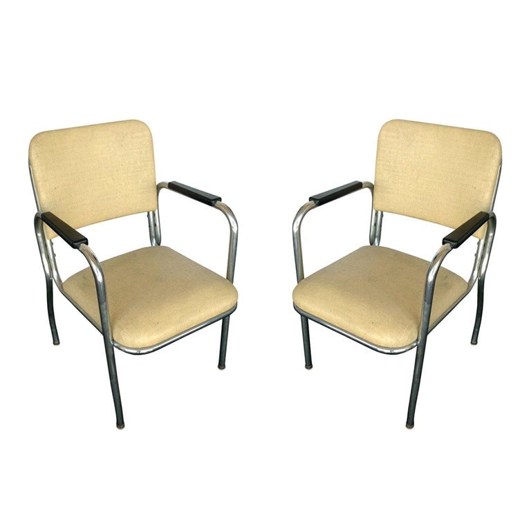 Chrome Round Tubular Armchair by Royal Metal - 2