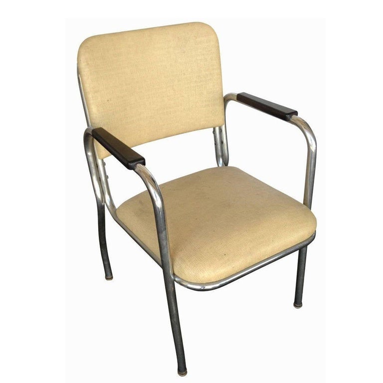 Chrome Round Tubular Armchair by Royal Metal - 3