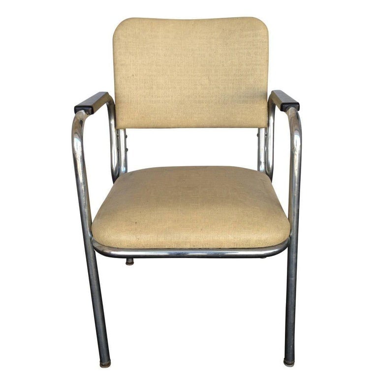 Chrome Round Tubular Armchair by Royal Metal - 4