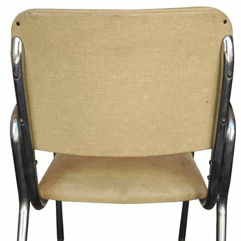 Chrome Round Tubular Armchair by Royal Metal - 7