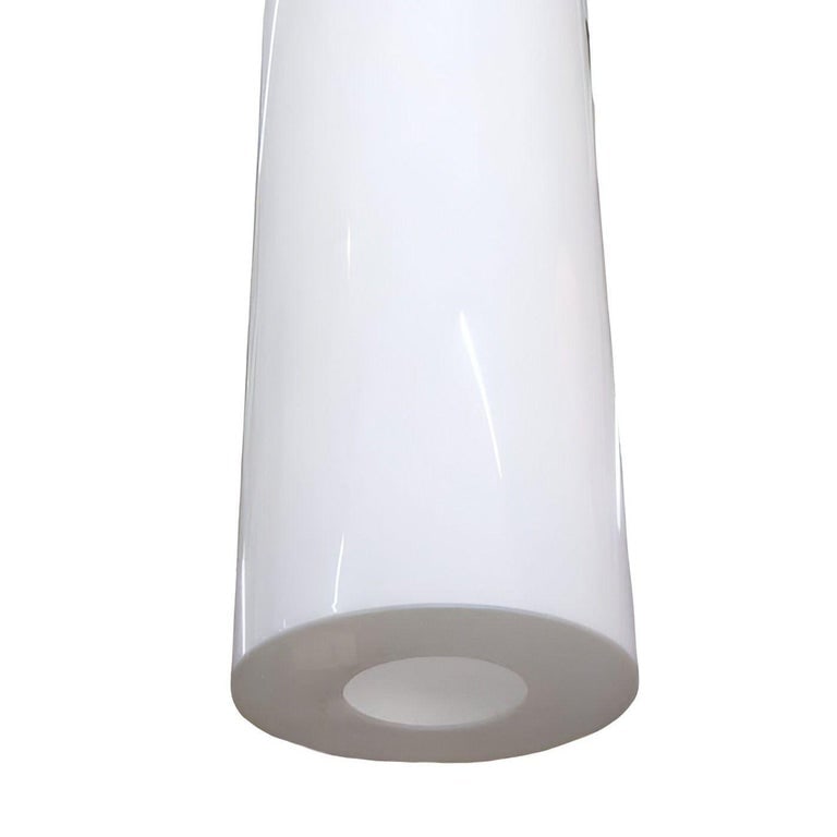 1958 Mid-century Modern Cylinder Acrylic & Steel Pendant, 2 Available - 5