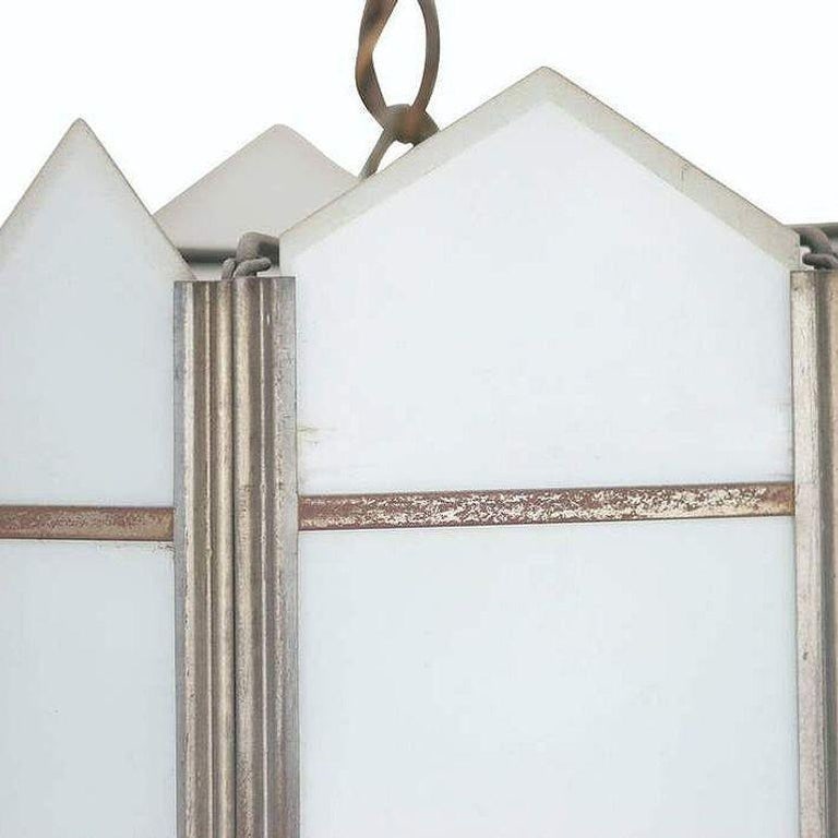 Art Deco Slat Glass Pendant Light - 6