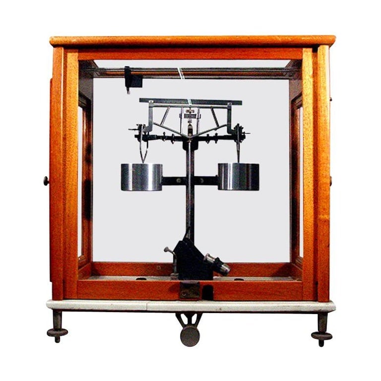 1960 Double-Deck Precision Analytical Balance by Galileo Sartorius in Glass Case (1 of 7)