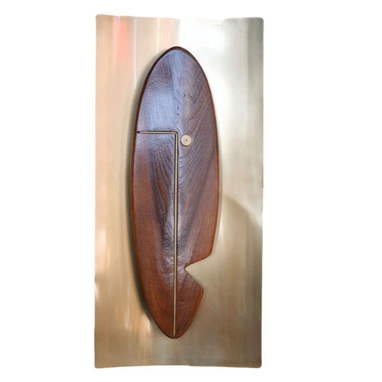 Midcentury "Face" Wall Art Sculpture Pair by Westwood Chadwick - 3