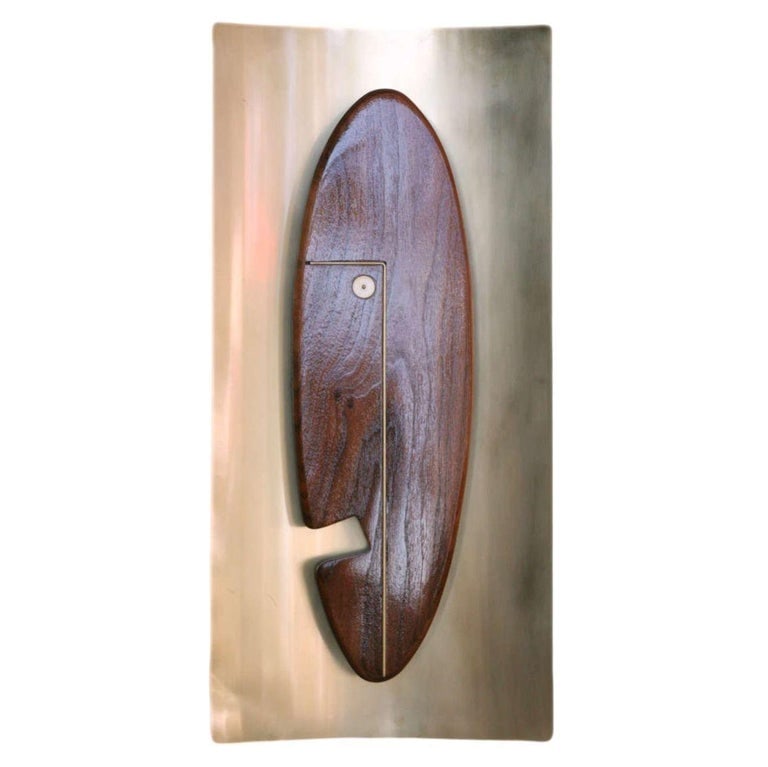 Midcentury "Face" Wall Art Sculpture Pair by Westwood Chadwick - 4