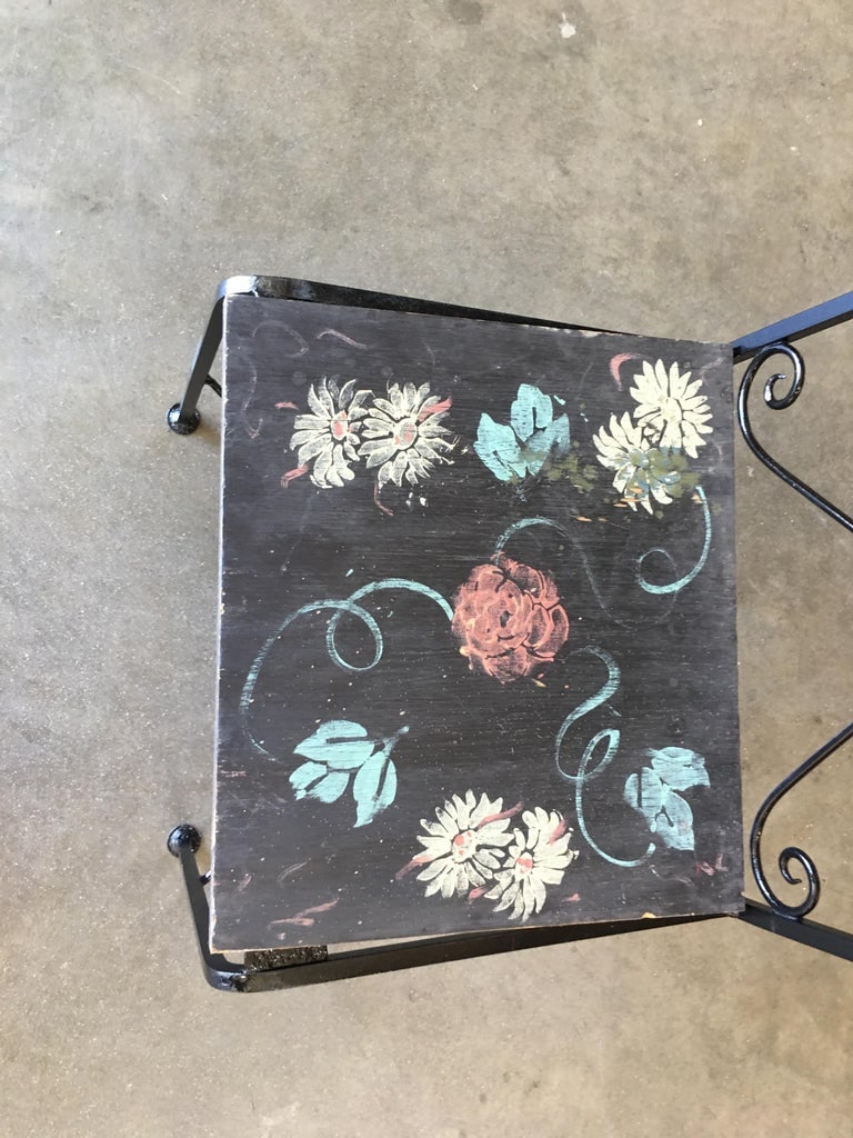 Scrolling Iron Patio/Outdoor Lounge Chair with Pad Seat, Set of Four - 11