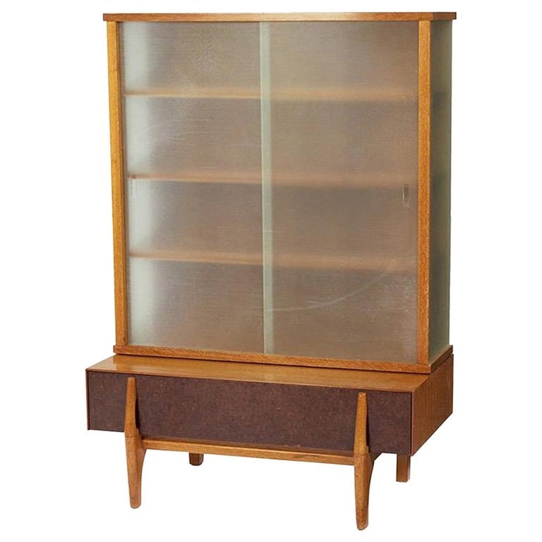 John Keal Wall Unit / Vitrine with Drawers for Brown Saltman - 2