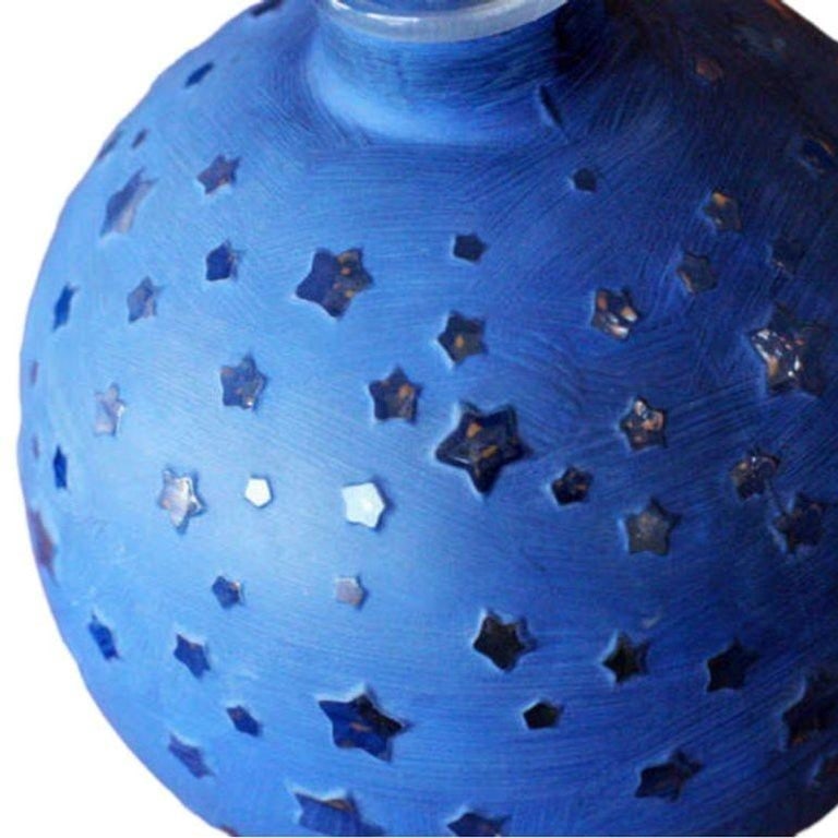 Rare Huge 10.5 inch Lalique "Stars" Dans la Nuit Post-War Factice Perfume Bottle - 4