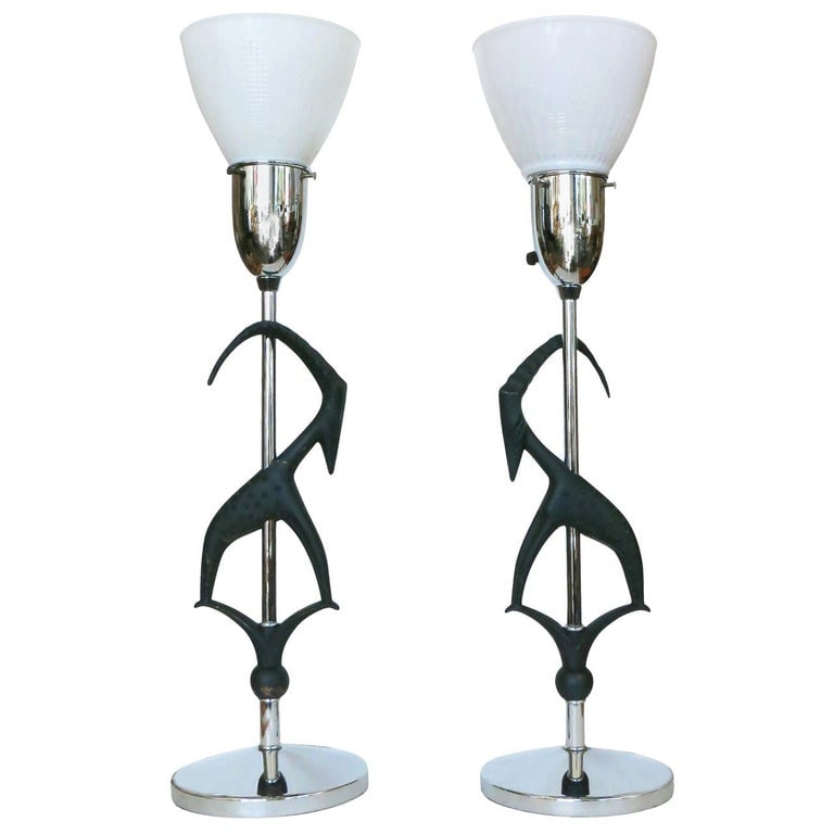Midcentury Gazelle Table Lamps, Pair by Rembrandt - 2