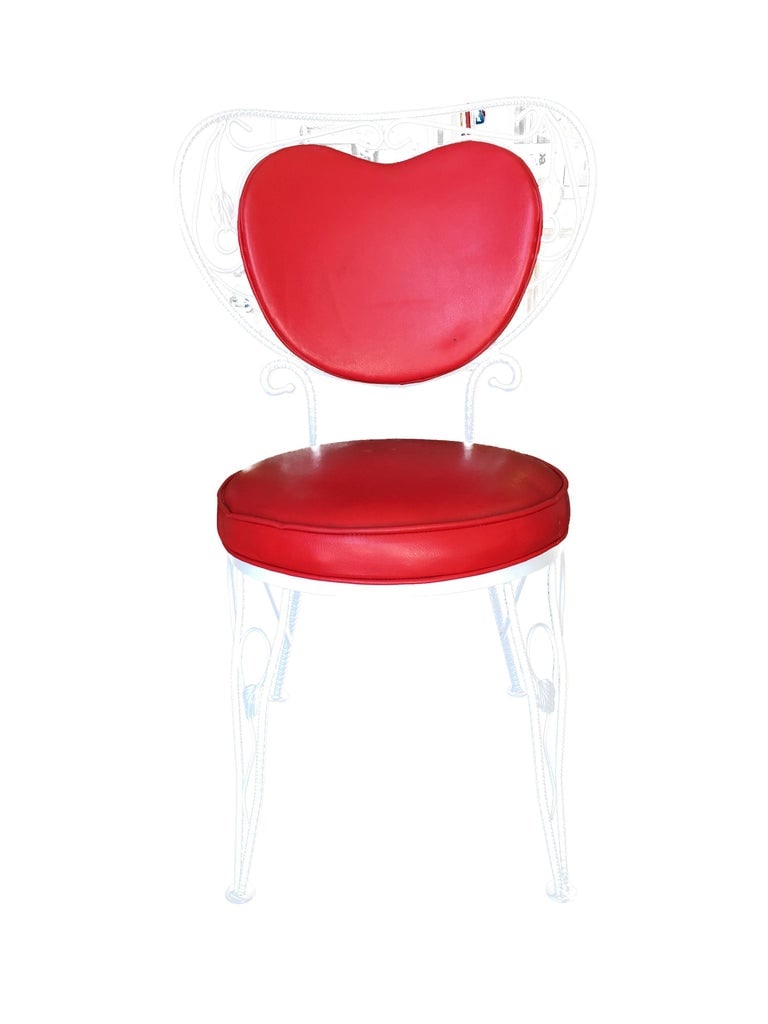 Custom Made Mid-century Iron & Steel Rebar Heart Patio Lounge Chair, Set of Four - 5