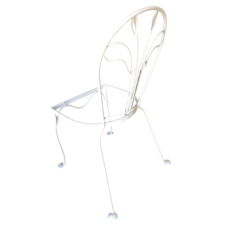 Woodard Tropical Leaf Iron Patio/Outdoor Lounge Chair, Set of Four - 6