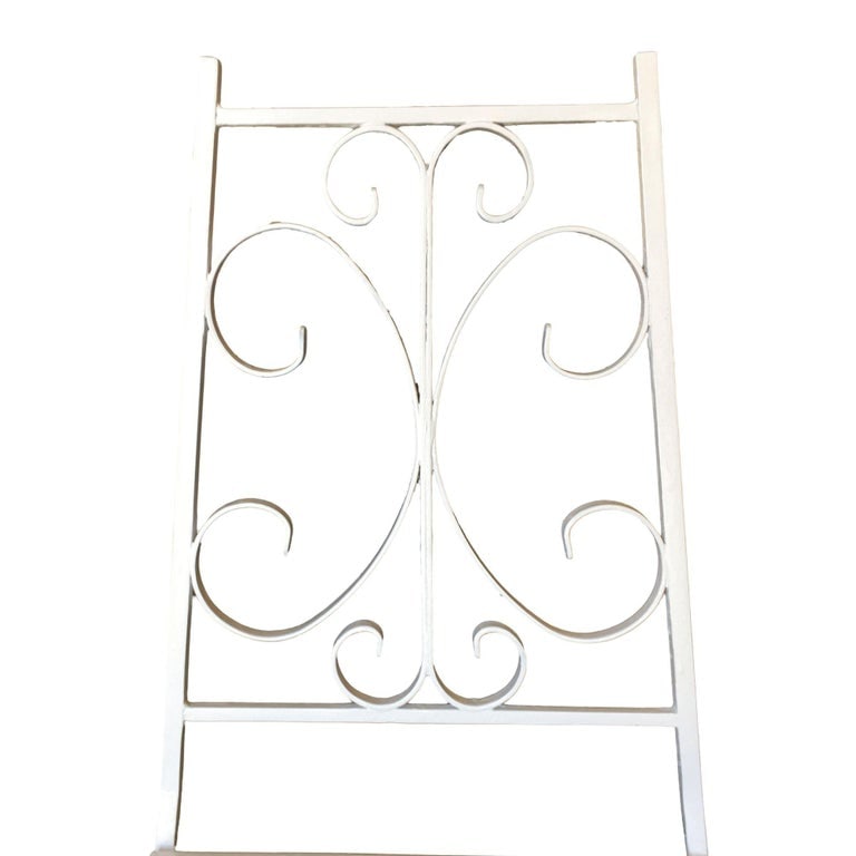 Midcentury Outdoor/Patio Side Chair with Scrolling Pattern, Set of Four - 9