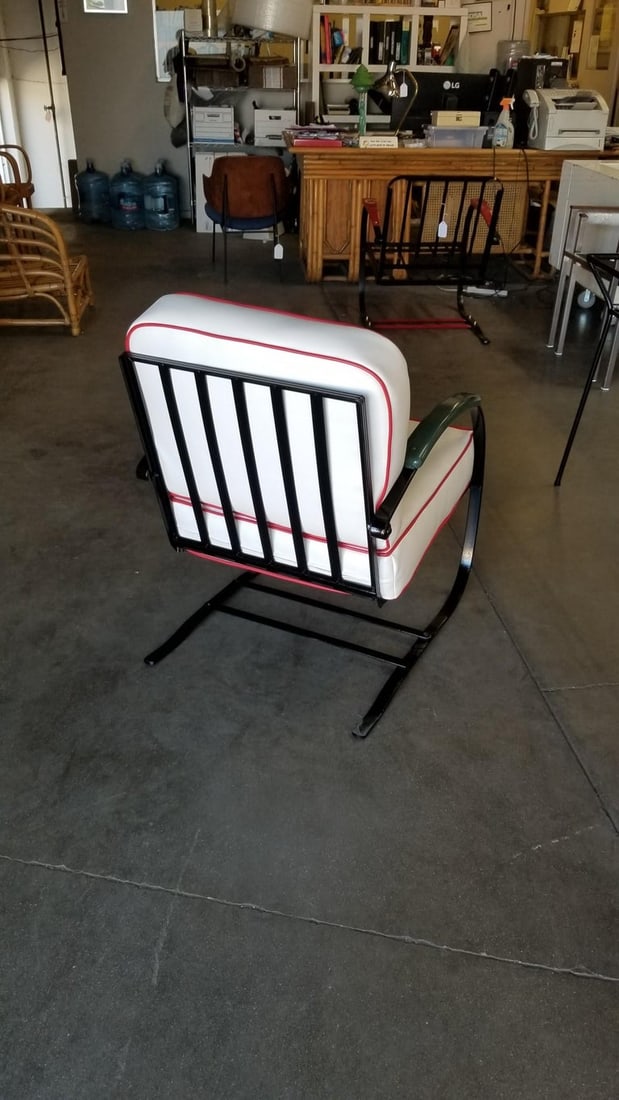 Wolfgang Hoffmann Custom Red and Black Springer Recliner Chair for Howell - 4