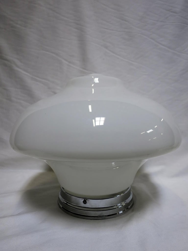 Large Schoolhouse Bell-Shape Ceiling Glass Globe Pendant - 3