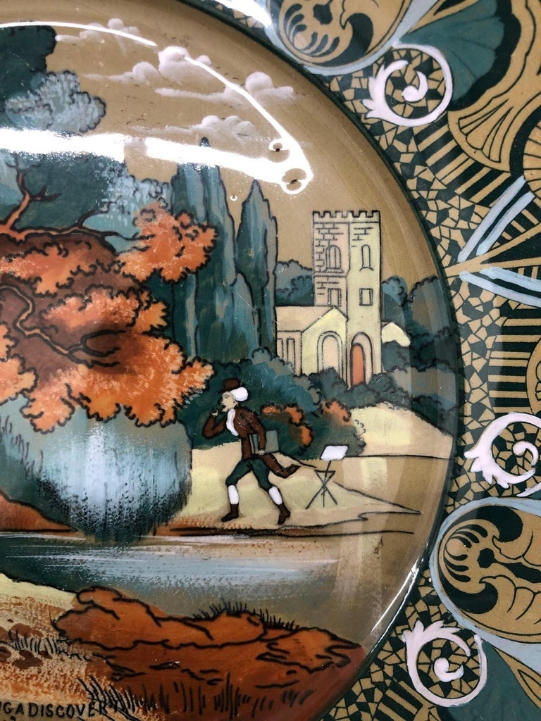 Early 1900s Pottery Buffalo Pottery Deldare "Dr Syntax" Plate - 4