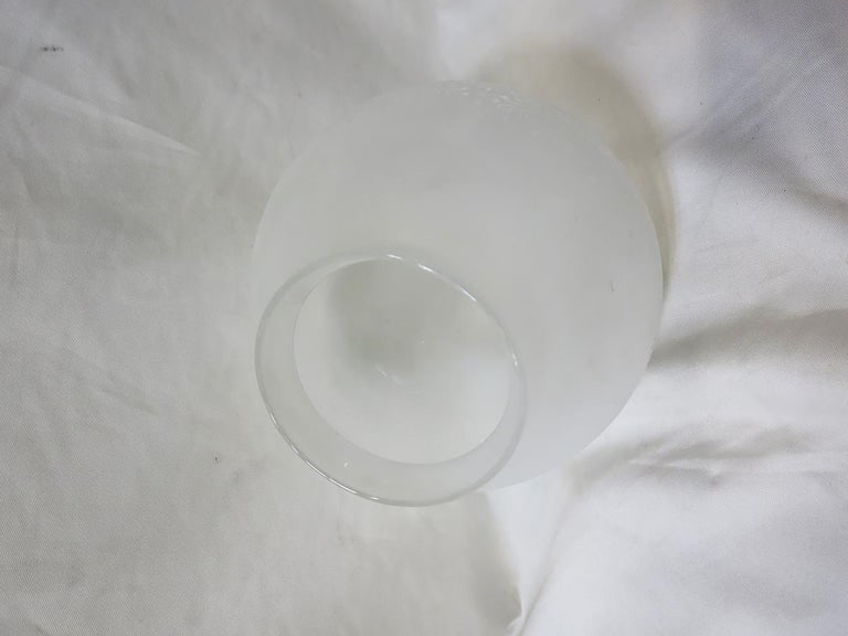 Satin Floral Glass Sphere Ceiling Glass Globe Pendant - 5