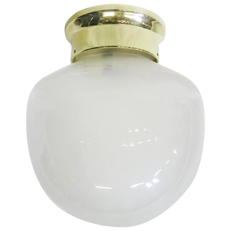 Small Vintage Gumdrop Ceiling Glass Globe Pendant - 2