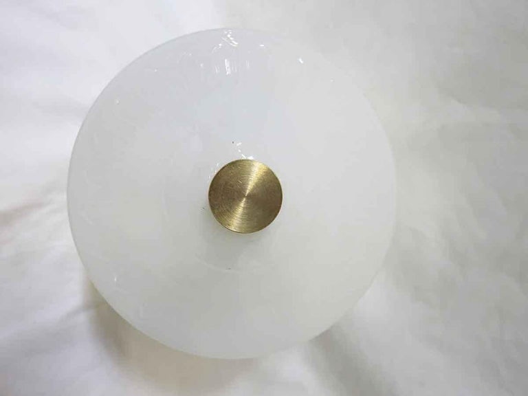Art Deco Bell Shape Ceiling Glass Globe Pendant with Geo Pattern - 4