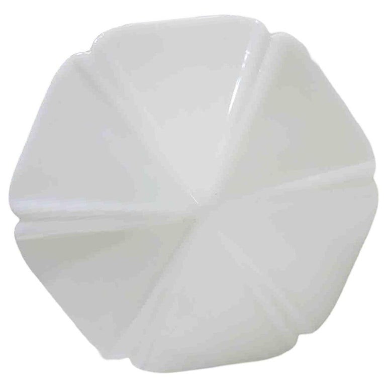 Tall Art Deco Stepped Skyscraper Ceiling Glass Globe Pendant, 4 Available - 5