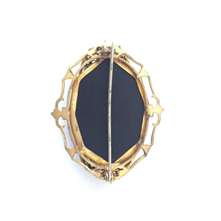 Late Victorian Murano Glass Mosaic on Black Jet Stone - 4