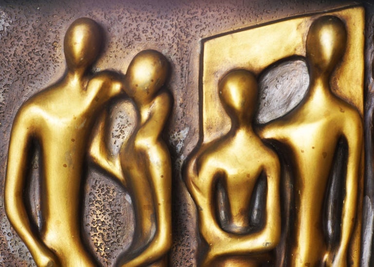 Midcentury Abstract "Lovers" Figural Wall Relief Sculpture, circa 1960 - 6