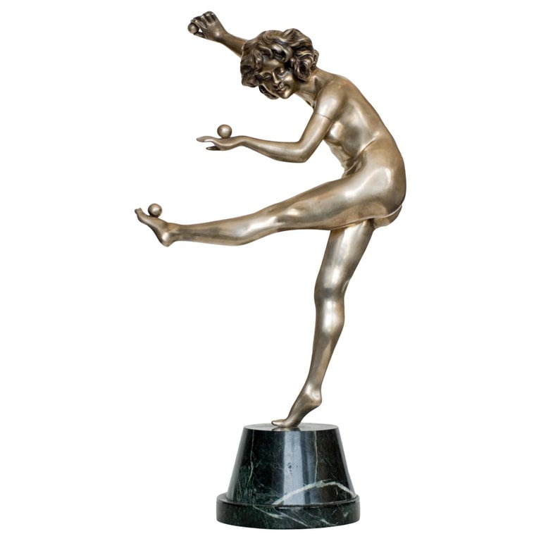 French Art Deco Bronze Figure 'Trickstress' by CJR Colinet - 2