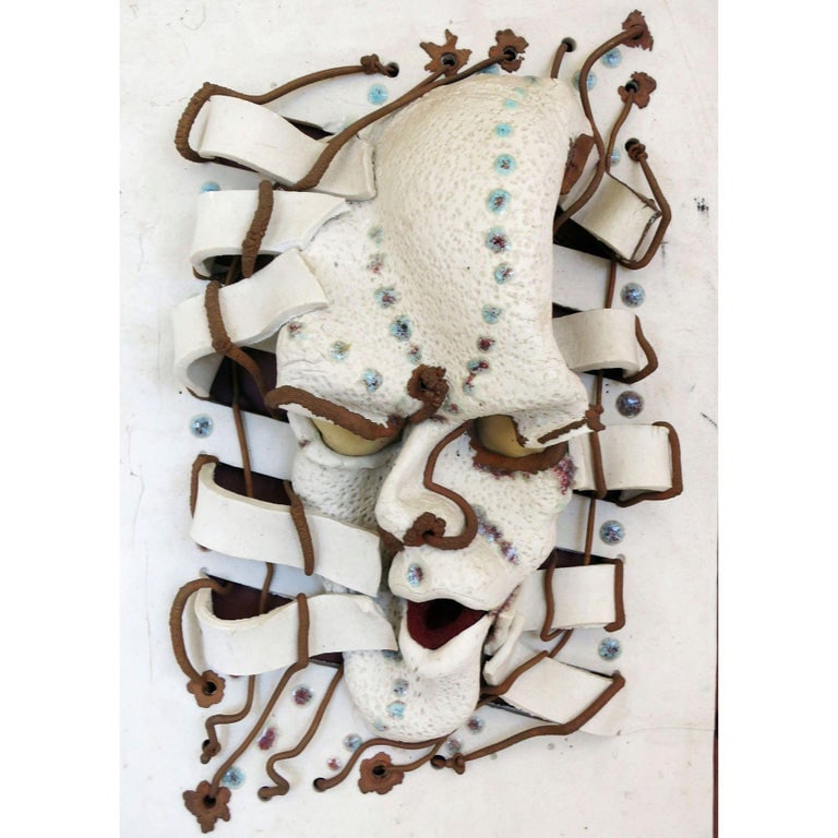 Postmodern "City Living ?" Art Pottery Figural Wall Sculpture - 3
