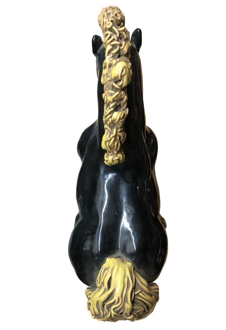Midcentury Studio Art Pottery Clydesdale Horse - 4