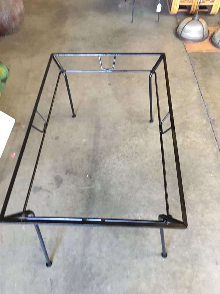 Woodard Wrought Iron and Glass Art Deco Patio / Outdoor Table - 4