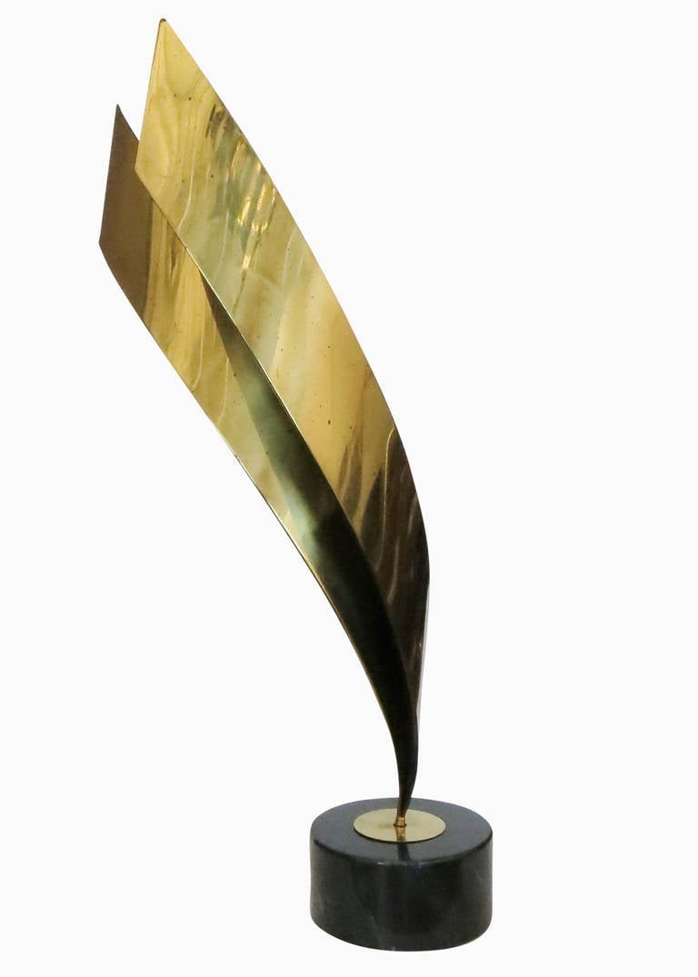 Post Modern Abstract Brass Table Sculpture by Curtis Jere, 1984 - 4