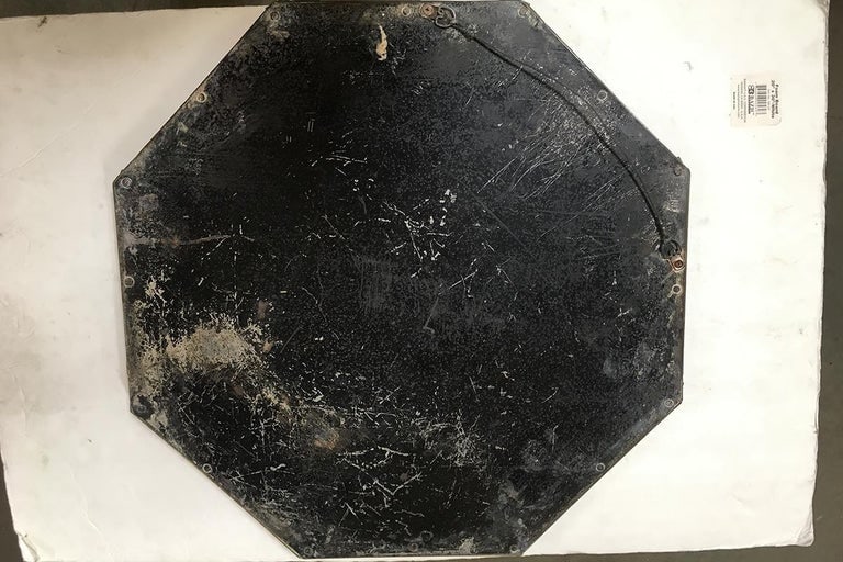 Arts & Crafts Hand Hammered Octagon Copper Mirror - 4