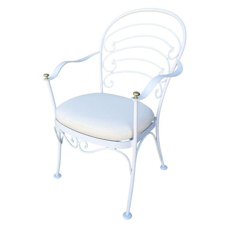 Woodard "Ribcage" Patio/Outdoor Lounge Chair w/ Brass Accent, Set of Two - 6