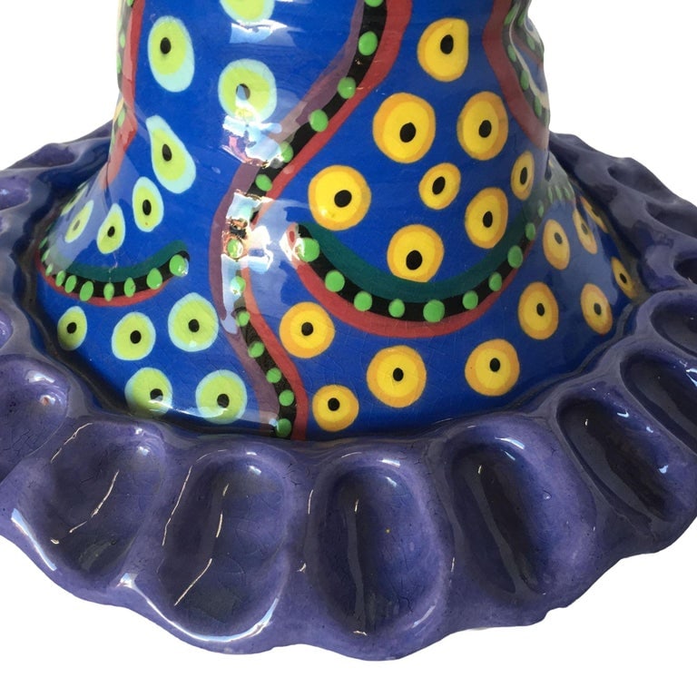 California Art Pottery Candlestick holder by Lynda Feman Circa 1999 - 7