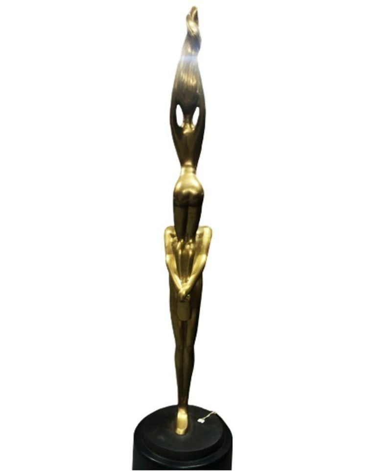 Large Abstract Lovers Bronze Sculpture on Enameled Steel Base - 8