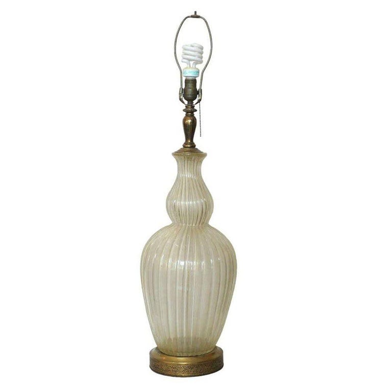 Large Hand Blown Murano Glass Table Lamp in Barovier Style - 3