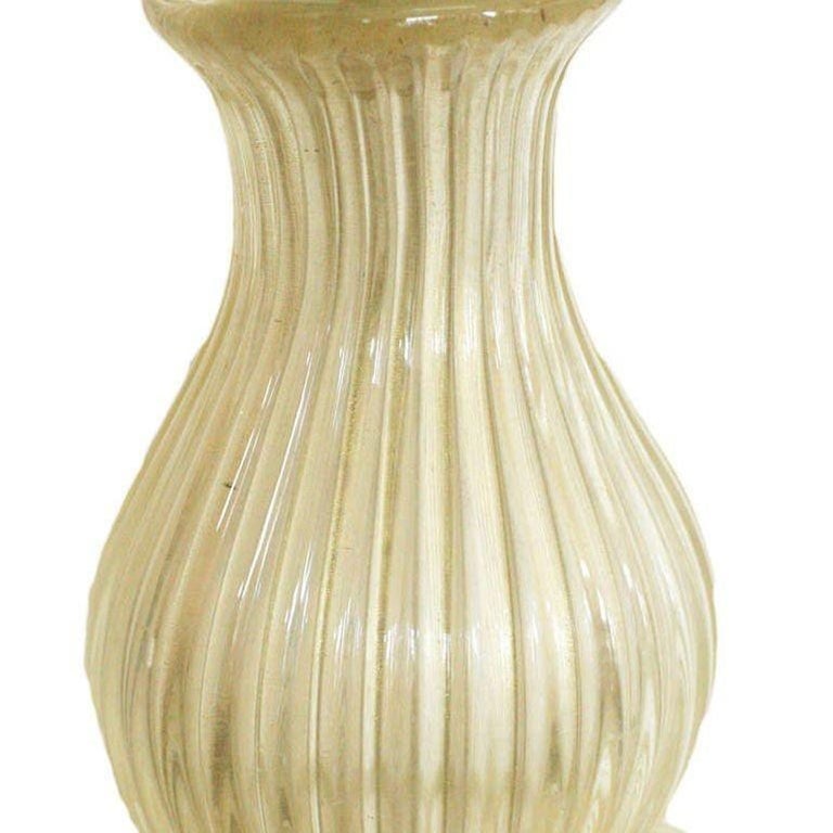 Large Hand Blown Murano Glass Table Lamp in Barovier Style - 7