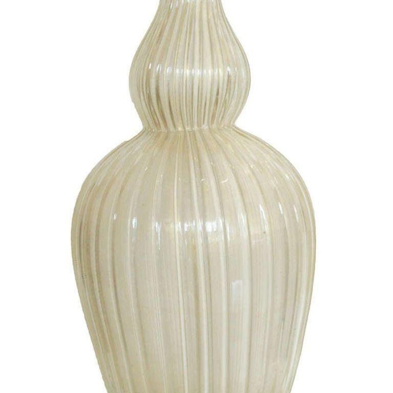 Large Hand Blown Murano Glass Table Lamp in Barovier Style - 8