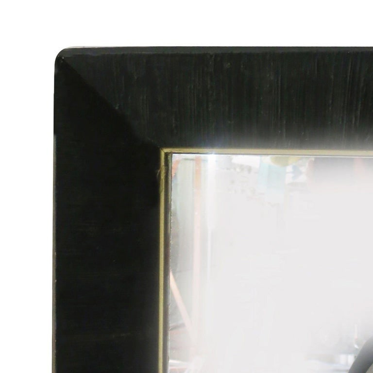 Very Large Midcentury Wall Mirror with Carved Tribal Sculptures in the Center - 7