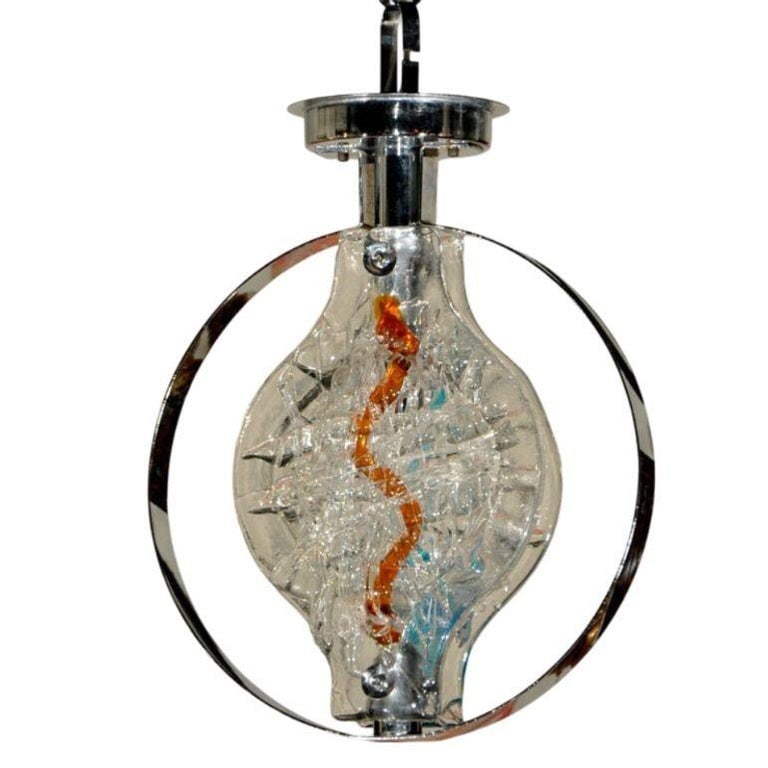 Vistosi Gino Murano Glass Pendant Lights, Pair - 5