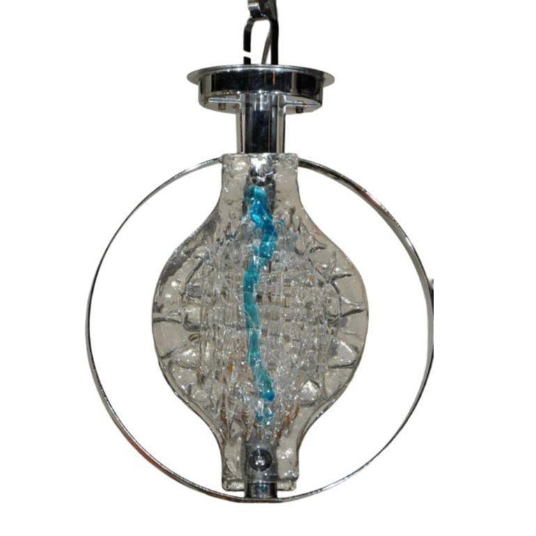 Vistosi Gino Murano Glass Pendant Lights, Pair - 6