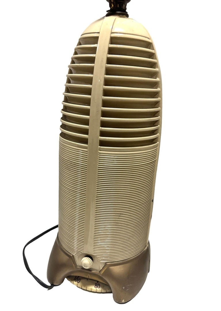 Mitchell "Lumitone" Streamline Art Deco Bakelite AM Radio Table Lamp, 1941 - 7