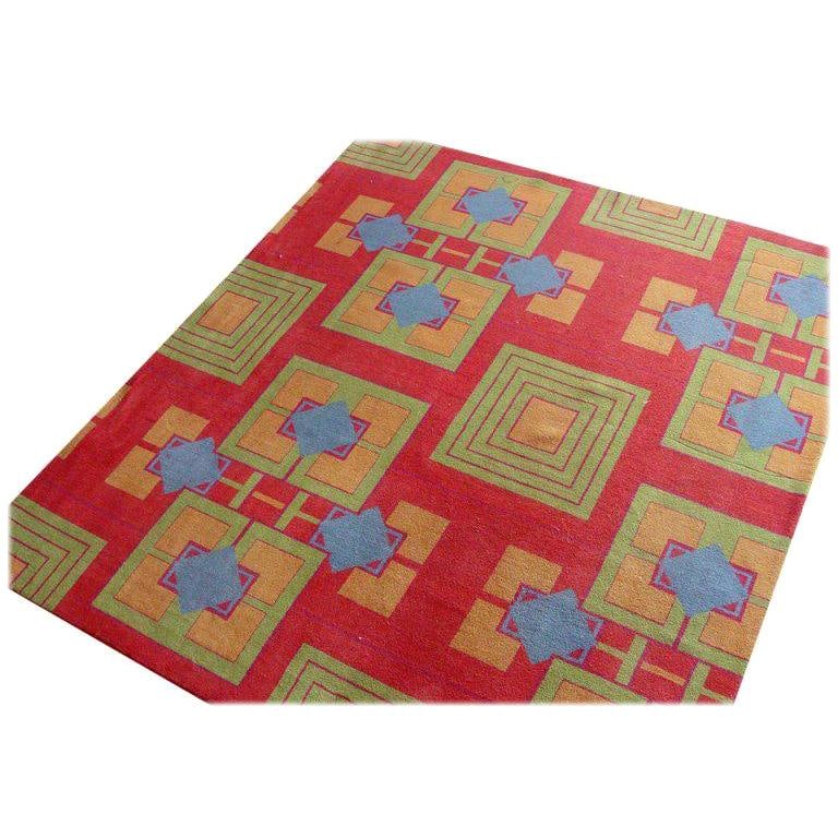 11' Long Original Art Deco Revival Area Rug from the Arizona Biltmore - 2
