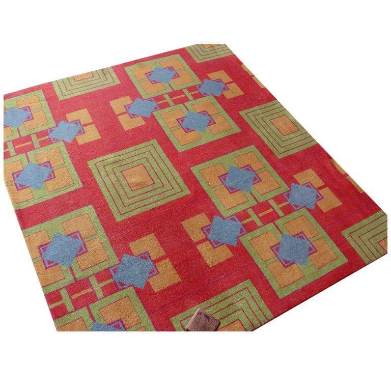 11' Long Original Art Deco Revival Area Rug from the Arizona Biltmore - 5