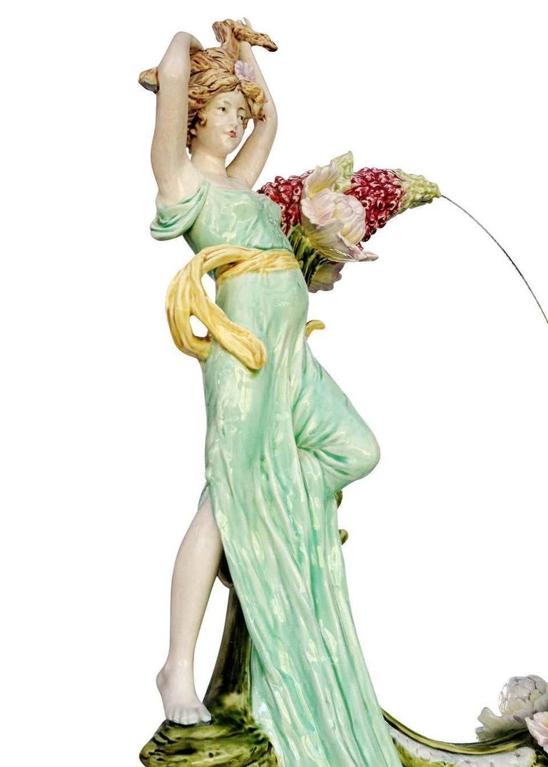 Hans Kieweg Art Nouveau Figural Vanity Mirror for Fraureuth - 7